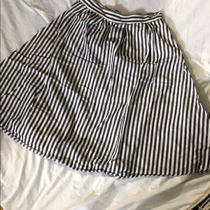 Blue and white stripped Aline skirt